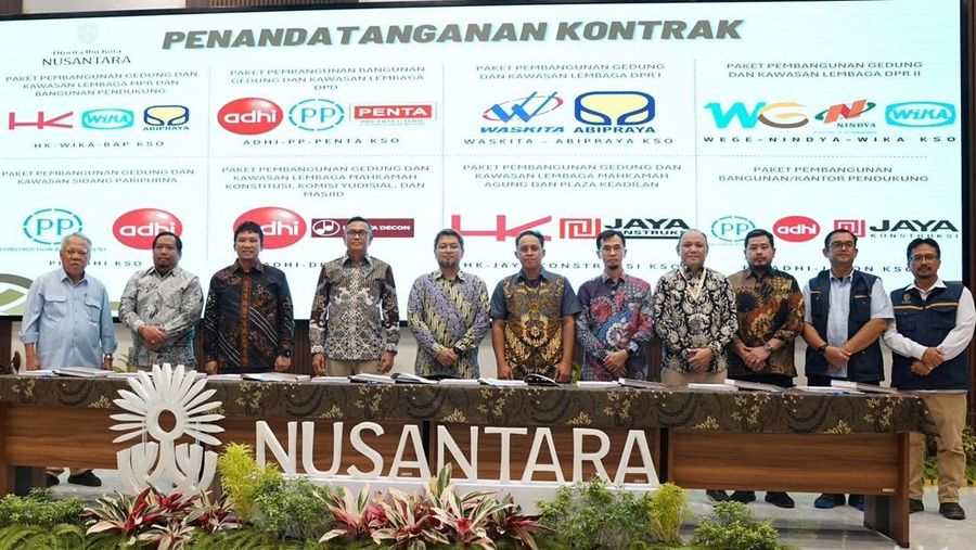 Penampakan Kompleks Gedung MA dan MPR di IKN. (Dok. Hutama Karya)