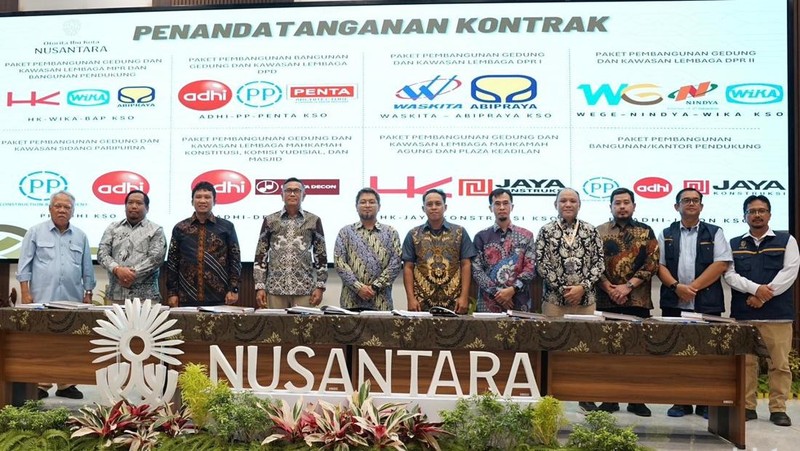 Penampakan Kompleks Gedung MA dan MPR di IKN. (Dok. Hutama Karya)