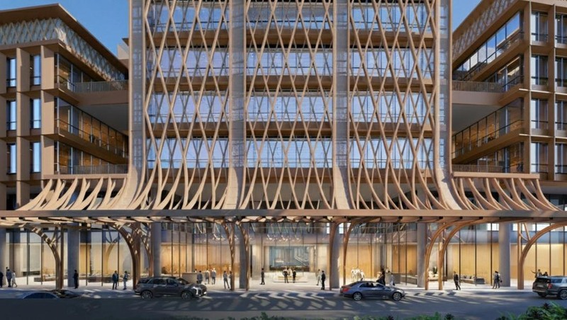 Penampakan Kompleks Gedung MA dan MPR di IKN. (Dok. Hutama Karya)