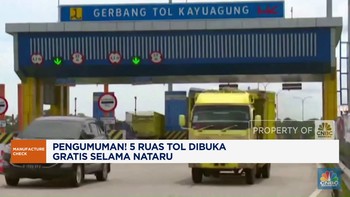 Video: Pengumuman! 5 Ruas Tol Dibuka Gratis Selama Nataru