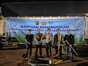 Bantuan Ribuan Cangkul-Sekop dari Polda Riau Telah Tiba di Aceh