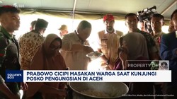 Video: Prabowo Cicipi Masakan Warga di Posko Pengungsian Aceh