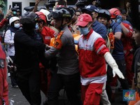 22 Orang Tewas, Penampakan Kebakaran Gedung Ruko di Jakpus