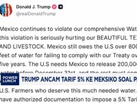 Video: Gara-gara Sengketa Air, Trump Ancam Tambah Tarif 5% ke Meksiko