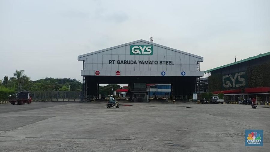 PT Garuda Yamato Steel (GYS), Cikarang, Bekasi, Selasa (9/12/2025). (CNBC Indonesia/Chandra Dwi Pranata)