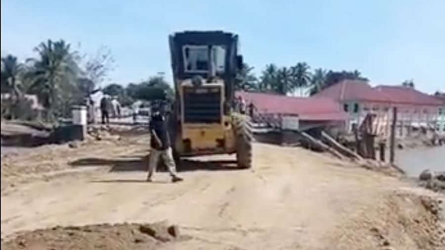 Jembatan Akses Aceh-Medan di Pidie Jaya Tersambung, Segera dilalui. (PUPR Bina Marga Aceh)