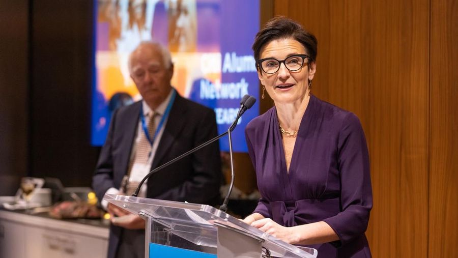 European Commission President Ursula von der Leyen talks to the press as she arrives for the EU-Western Balkans summit in Tirana, on December 6, 2022. (Photo by Ludovic MARIN / AFP)