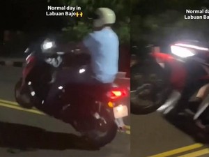 Naik Motor Ugal-ugalan di Labuan Bajo, 2 Turis Inggris Minta Maaf