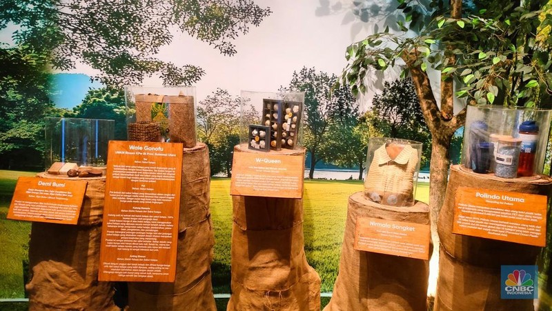 Pameran Ecophilia di Museum Bank Indonesia, Jakarta, Rabu (10/12/2025). (CNBC Indonesia/Kanthi Malikha)