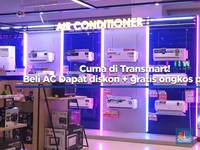 Cuma di Transmart! Beli AC Dapat diskon+gratis ongkos pasang