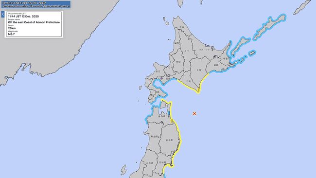 Jepang Gempa Lagi! M6,7-Picu Warning Tsunami 1 Meter, Ini Imbauan BMKG