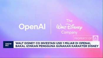 Video: Walt Disney Co Investasi USD 1 Miliar di Open AI, Ini Targetnya