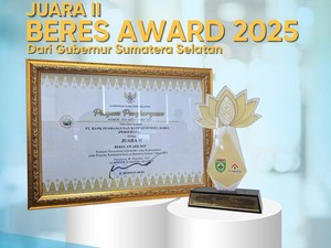 Bank Sumsel Babel Raih BERES Award 2025 dari Gubernur