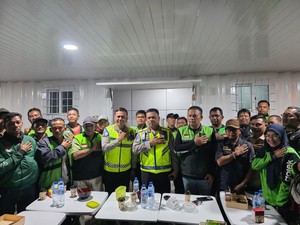 Kakorlantas Menyapa Driver Ojol Medan, Apresiasi Warbeng Ojo Lali Polda Sumut