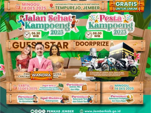 Gus Fawait Ajak Warga Tempurejo Jalan Sehat, Ada Banyak Doorprize Menarik!