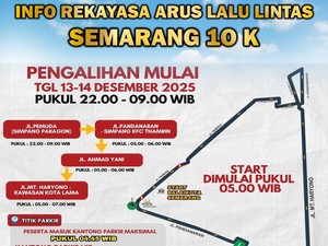 Besok Ada Event Lari di Semarang, Begini Rekayasa Lalu Lintasnya
