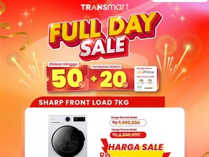 Mesin Cuci Front Load 7 Kg Diskon Gede-gedean di Transmart Full Day Sale
