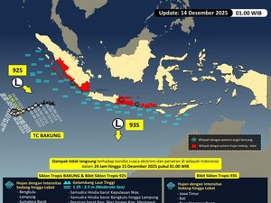 Waspada, Ada Siklon Tropis Bakung Dekat Perairan Lampung!