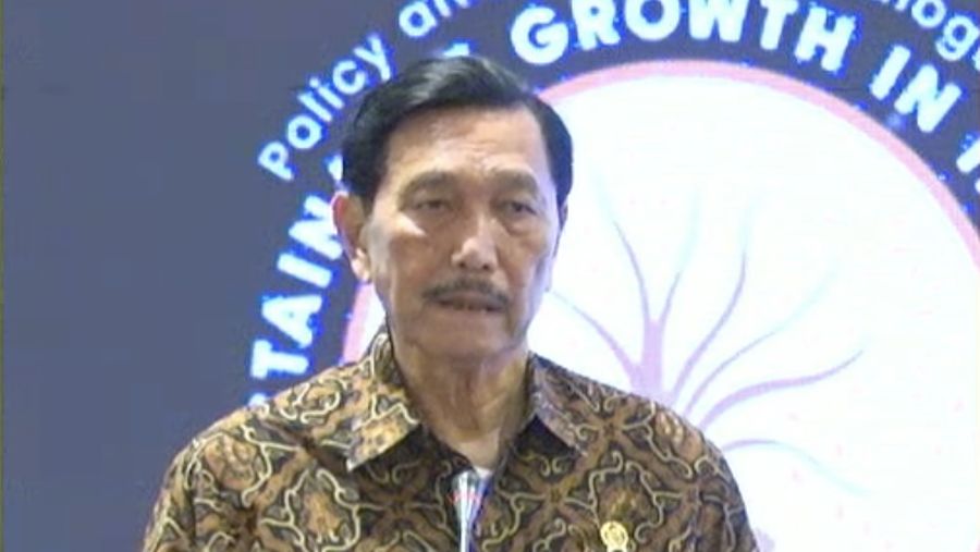 Ketua Dewan Ekonomi Nasional (DEN) Luhut Binsar Pandjaitan dalam Policy and Research Dialogue on SUSTAINABLE GROWTH IN INDONESIA. (Tangkapan Layar Youtube/ LPEM FEB UI)