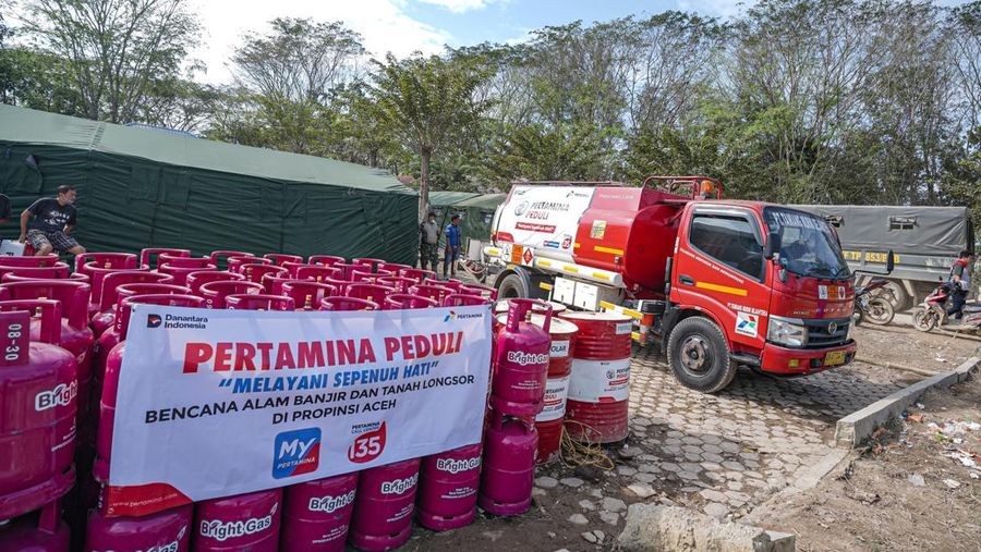 Pertamina suplai sebanyak 983 tabung lpg ke dapur umum bencana sumatra