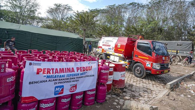 Pertamina Suplai Total 983 Tabung LPG Untuk Dapur Umum Bencana Sumatra