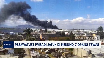 VIdeo: Pesawat Jet Pribadi Jatuh di Meksiko, 7 Orang Tewas