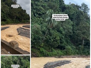 Viral! Curhat Wanita Padang, Jalan ke Batu Busuk Putus Total Akibat Banjir