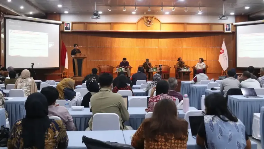 Seminar Refleksi Akhir Tahun 2025 bertema &ldquo;Tantangan Penegakan dan Keadilan Hukum Tindak Pidana Korupsi di Indonesia&rdquo; yang dilaksanakan secara hybrid pada Jumat (12/12) di Gedung Widya Graha Lantai 1, BRIN Gatot Subroto, Jakarta. (BRIN)