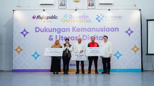 MyRepublic Indonesia Salurkan Bantuan dan Beri Literasi Digital di Medan