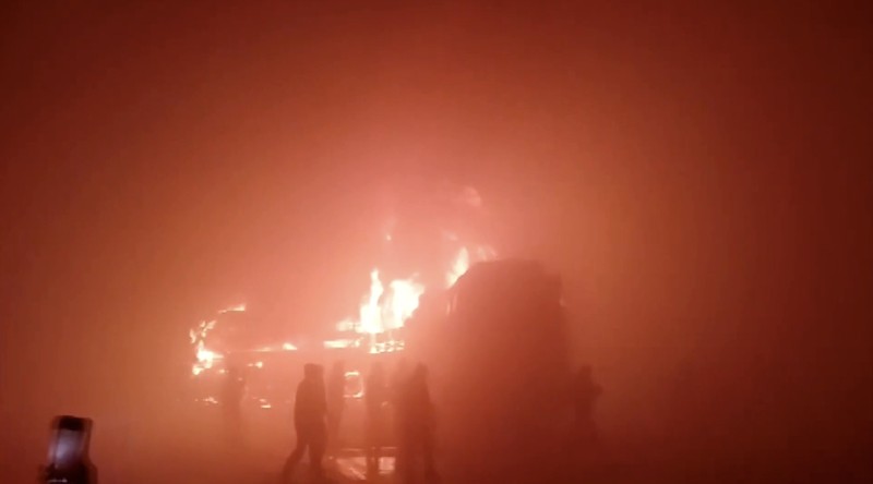 Jumlah korban tewas akibat kecelakaan kendaraan di jalan tol India meningkat menjadi 13 orang, lapor para pejabat pada Selasa (16/12/2025). (Tangkapan Layar Video Reuters/ANI)