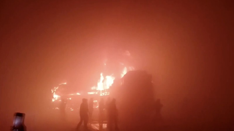 Jumlah korban tewas akibat kecelakaan kendaraan di jalan tol India meningkat menjadi 13 orang, lapor para pejabat pada Selasa (16/12/2025). (Tangkapan Layar Video Reuters/ANI)