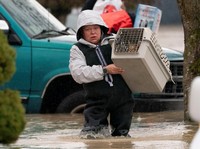 Potret Terkini Jantung AS Tenggelam, Tanggul Jebol-Jalanan Jadi Sungai
