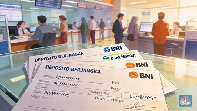 Daftar Bunga Deposito Terbaru BRI, Mandiri dan BNI per 26 Januari 2026