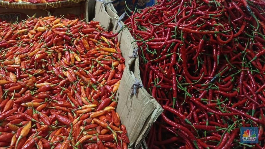 Pantauan harga pangan jelang Nataru di Pasar Rumput, Jakarta, Jumat (19/12/2025). (CNBC Indonesia/Martyasari Rizky)