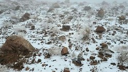 Cuaca Ekstrem Landa Saudi, Salju Selimuti Jabal Al-Lawz