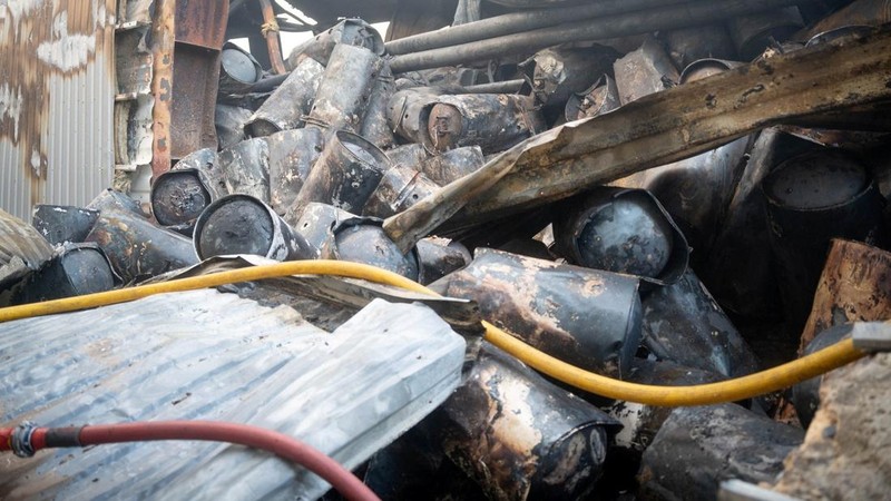 Serangan udara Rusia menyebabkan pemadaman listrik meluas di kota pelabuhan Odesa, Ukraina. (via REUTERS/STATE EMERGENCY SERVICE OF UKRAI)