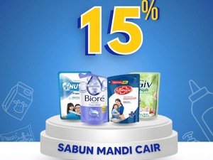 Sabun Mandi Cair Diskon 15% di Transmart Full Sale