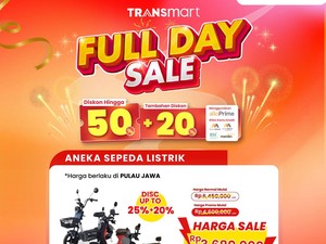 Sepeda Listrik Diskon Hingga 45% di Transmart Full Day Sale