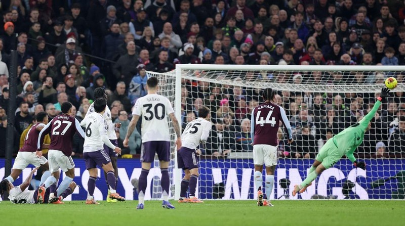 Laga EPL, Aston Villa vs Manchester United di  Villa Park, Birmingham, Inggris, Minggu (21/12/2025). (REUTERS/David Klein)