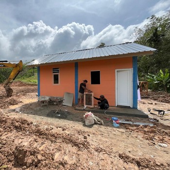 Rumah Sementara Korban Bencana Banjir Tapanuli Utara Mulai Dibangun
