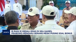 Video: RI Raih 91 Medali Emas di SEA Games, Prabowo Pusing Soal Bonus