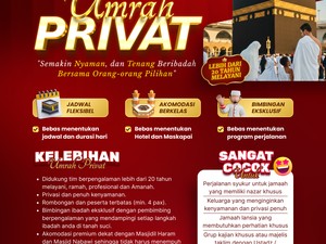Umrah Private, Eksklusif by Request, Garuda Airlines Direct, 9 Hari Start 38,2jt