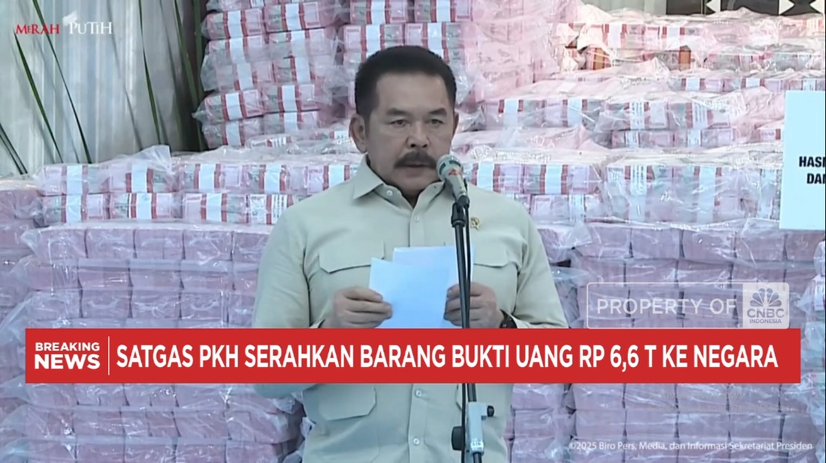 Video: Jaksa Agung Serahkan Duit Rp 6,6 Triliun Sitaan Satgas PKH