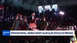 Video: Rayakan Natal, Warga Padati Alun-Alun Zocalo di Meksiko