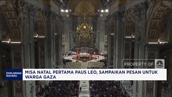Misa Natal Pertama Paus Leo, Sampaikan Pesan Untuk Warga Gaza