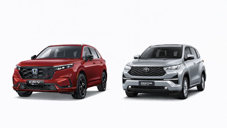 Foto Kombinasi Mobil Hybrid CR-V dan Innova Zenix Hybrid. (Dok Ist)