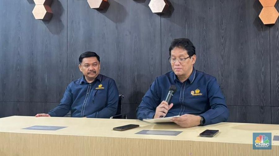 Menteri Keuangan Purbaya Yudhi Sadewa dalam press briefing akhir tahun, Rabu (31/12/2025). (CNBC Indonesia/Zahwa Madjid)
