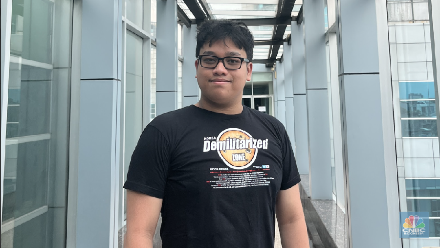 Putra Menteri Keuangan RI, Yudo Sadewa usai menghadiri program Cuap Cuap Cuan CNBC Indonesia. (Dok CCC via CNBC Indonesia)