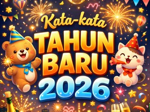 29 Kata-kata Selamat Tahun Baru 2026 Terbaru Singkat tapi Menyentuh Hati