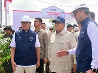Prabowo Tinjau Pembangunan Rumah Hunian Danantara (Huntara) di Aceh